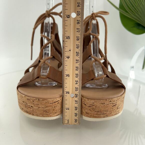 Sorel Brown Wedge Sandals - Picture 5 of 16